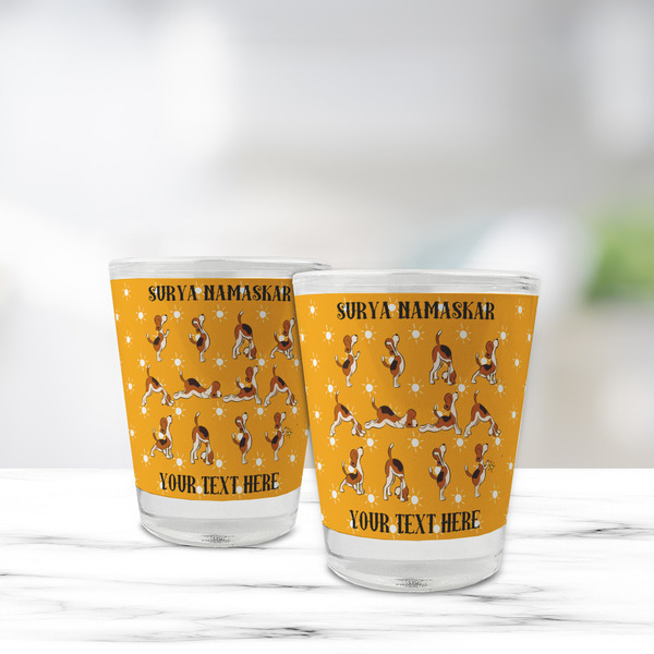 Yoga Dogs Sun Salutations Glass Shot Glass - Standard - LIFESTYLE