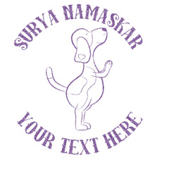 Yoga Dogs Sun Salutations Glitter Sticker Decal - Up to 20"X12" (Personalized)