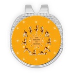 Yoga Dogs Sun Salutations Golf Ball Marker - Hat Clip - Silver