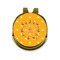 Yoga Dogs Sun Salutations Golf Ball Marker - Hat Clip - Gold