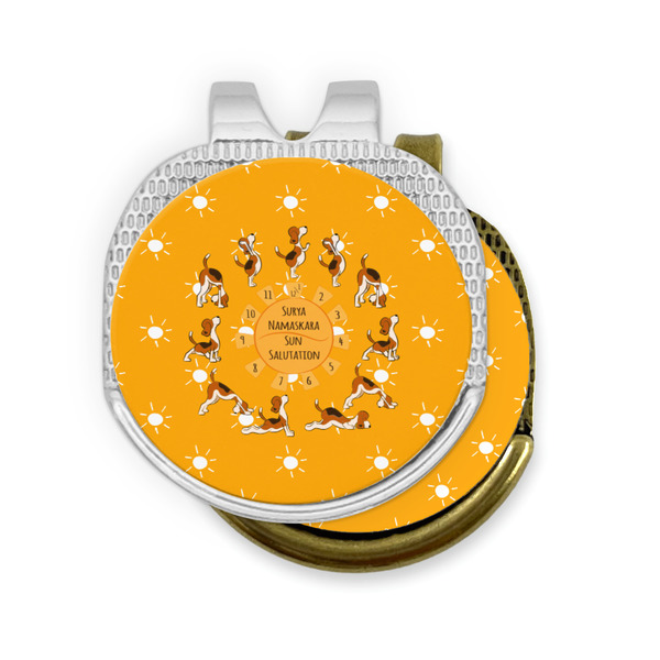 Yoga Dogs Sun Salutations Golf Ball Marker Hat Clip - PARENT/MAIN