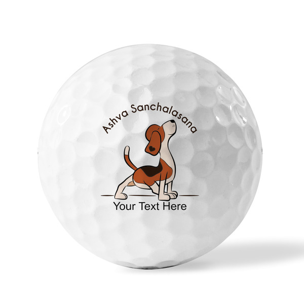 Yoga Dogs Sun Salutations Golf Balls - Generic - Set of 3 - FRONT