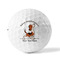 Yoga Dogs Sun Salutations Golf Balls - Titleist - Set of 3 - FRONT