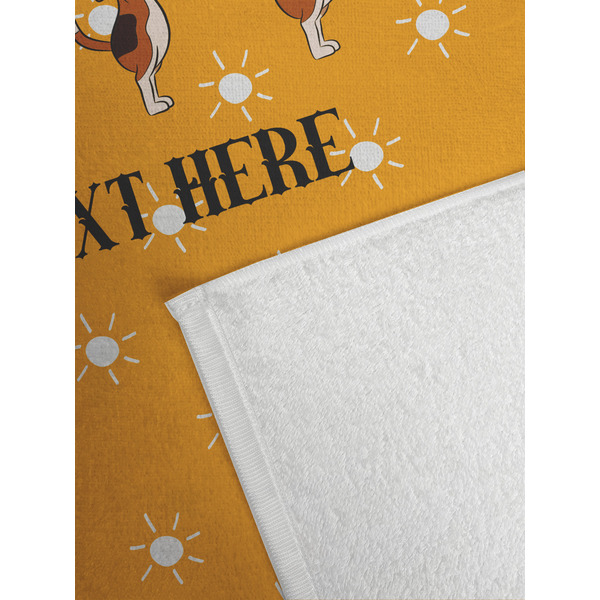 Yoga Dogs Sun Salutations Golf Towel - Detail