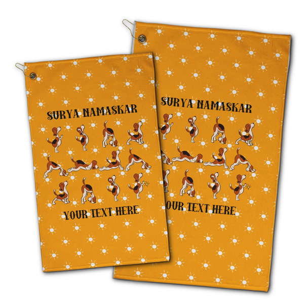 Yoga Dogs Sun Salutations Golf Towel - PARENT (small and large)