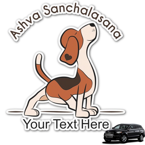 Custom Yoga Dogs Sun Salutations Graphic Car Decal (Personalized)