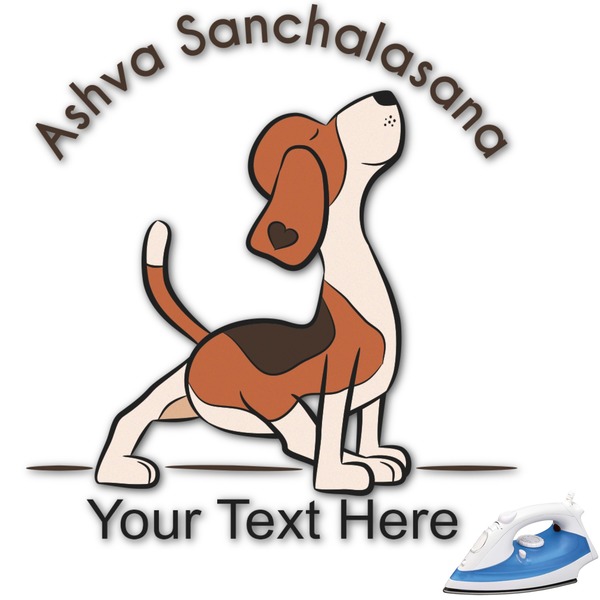 Custom Yoga Dogs Sun Salutations Graphic Iron On Transfer (Personalized)