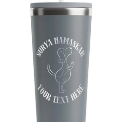 Yoga Dogs Sun Salutations RTIC Everyday Tumbler with Straw - 28oz - Grey - Single-Sided (Personalized)