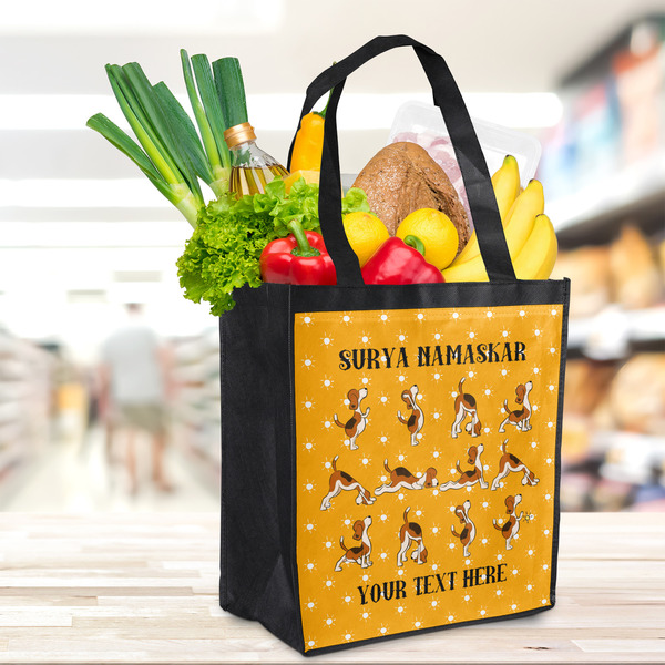 Yoga Dogs Sun Salutations Grocery Bag - LIFESTYLE