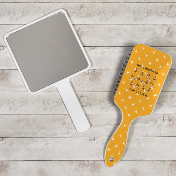 Yoga Dogs Sun Salutations Hair Brush - In Context