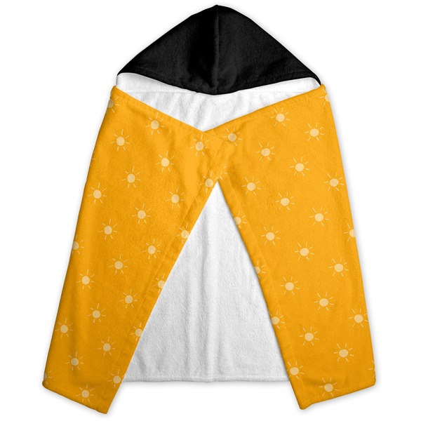 Yoga Dogs Sun Salutations Hooded Towel - Folded
