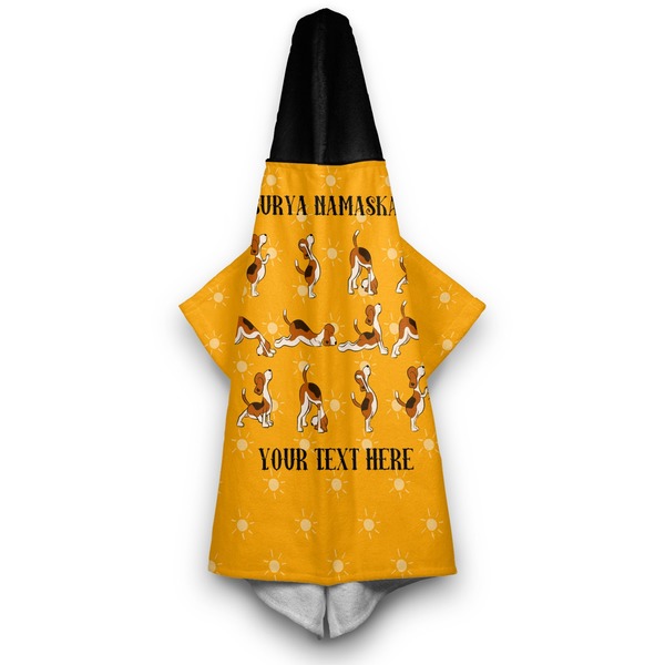 Yoga Dogs Sun Salutations Hooded Towel - Hanging