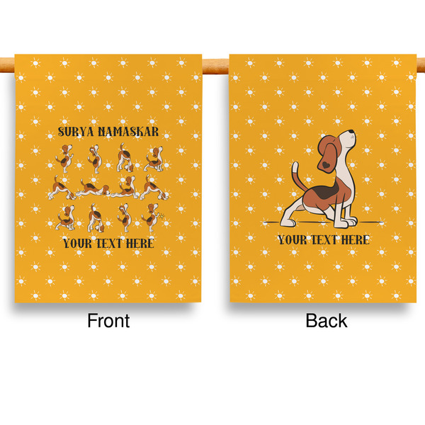 Yoga Dogs Sun Salutations House Flags - Double Sided - APPROVAL