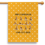 Yoga Dogs Sun Salutations 28" House Flag - Single Sided (Personalized)