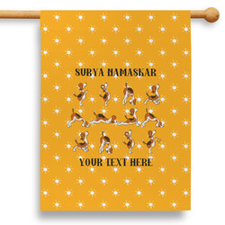 Yoga Dogs Sun Salutations 28" House Flag - Double Sided (Personalized)