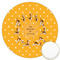 Yoga Dogs Sun Salutations Icing Circle - Large - Front