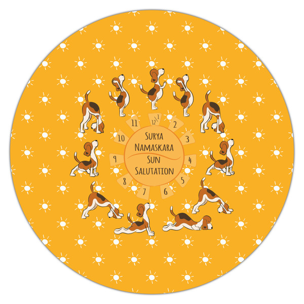 Yoga Dogs Sun Salutations Icing Circle - Large - Single