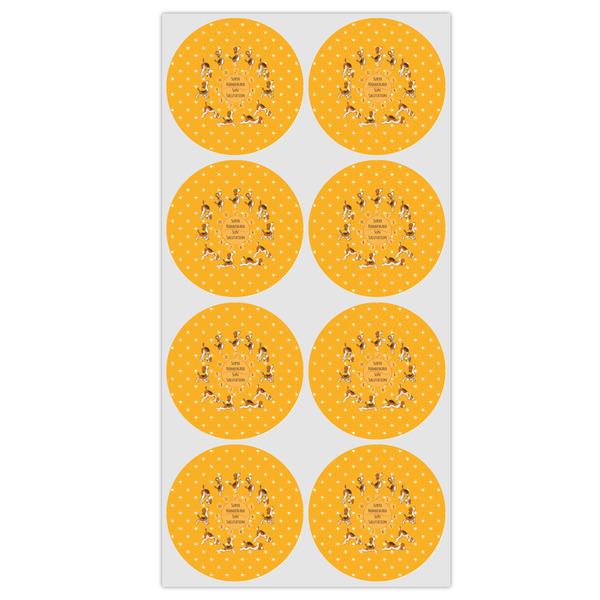 Yoga Dogs Sun Salutations Icing Circle - Medium - Set of 8
