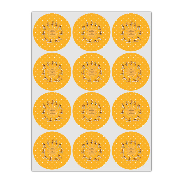 Yoga Dogs Sun Salutations Icing Circle - Small - Set of 12