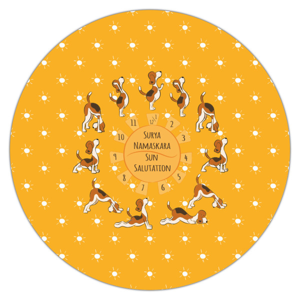 Yoga Dogs Sun Salutations Icing Circle - Small - Single