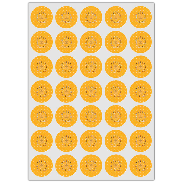 Yoga Dogs Sun Salutations Icing Circle - XSmall - Set of 35