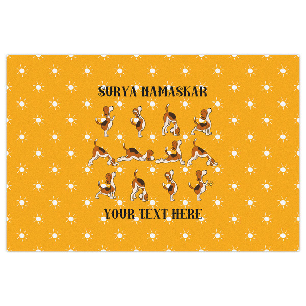 Yoga Dogs Sun Salutations Indoor / Outdoor Rug - 2'x3' - Front Flat
