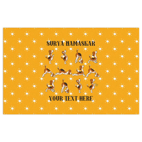 Yoga Dogs Sun Salutations Indoor / Outdoor Rug - 5'x8' - Front Flat