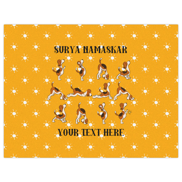 Yoga Dogs Sun Salutations Indoor / Outdoor Rug - 6'x8' - Front Flat