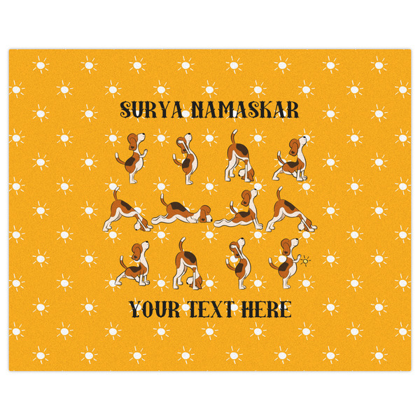 Yoga Dogs Sun Salutations Indoor / Outdoor Rug - 8'x10' - Front Flat