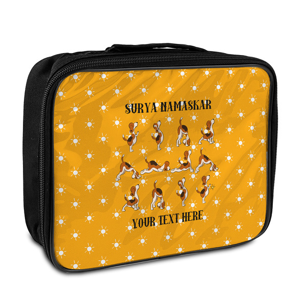 Custom Yoga Dogs Sun Salutations Insulated Lunch Bag (Personalized)