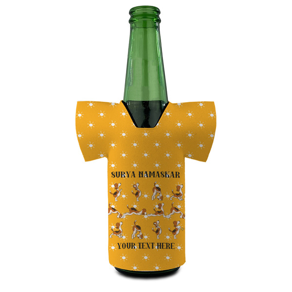 Yoga Dogs Sun Salutations Jersey Bottle Cooler - Set of 4 - FRONT (on bottle)