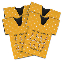 Yoga Dogs Sun Salutations Jersey Bottle Cooler - Set of 4 (Personalized)