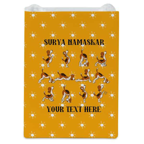 Yoga Dogs Sun Salutations Jewelry Gift Bag - Gloss - Front