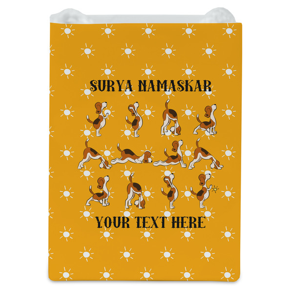 Yoga Dogs Sun Salutations Jewelry Gift Bag - Matte - Front