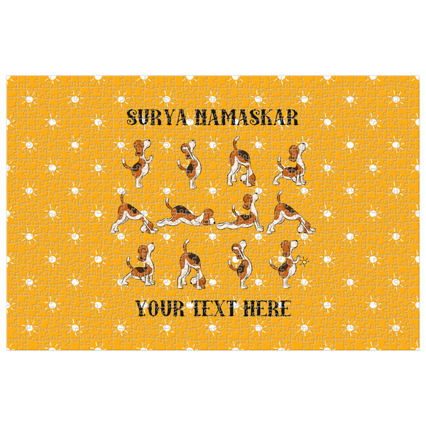 Custom Yoga Dogs Sun Salutations Jigsaw Puzzle - 1000-piece (Personalized)