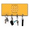 Yoga Dogs Sun Salutations Key Hanger w/ 4 Hooks & Keys