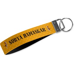 Yoga Dogs Sun Salutations Webbing Keychain Fob - Small (Personalized)