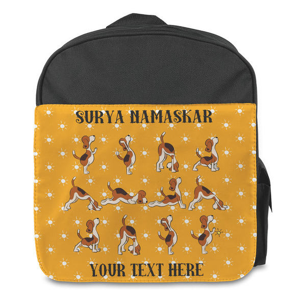 Yoga Dogs Sun Salutations Kids Backpack - Front
