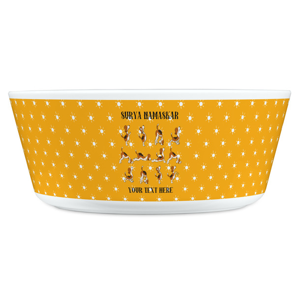 Yoga Dogs Sun Salutations Kids Bowls - FRONT