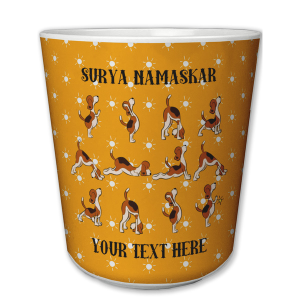 Custom Yoga Dogs Sun Salutations Plastic Tumbler 6oz (Personalized)