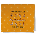 Yoga Dogs Sun Salutations Kitchen Towel - Poly Cotton w/ Name or Text