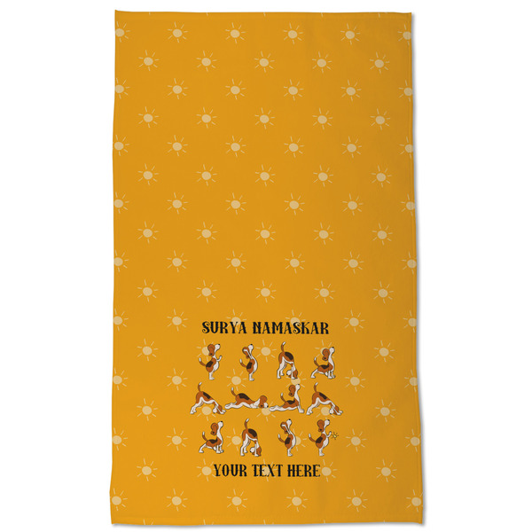 Yoga Dogs Sun Salutations Kitchen Towel - Poly Cotton - Full Front