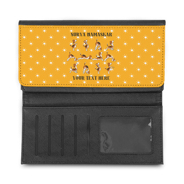 Yoga Dogs Sun Salutations Ladies Wallet - Half Way Open
