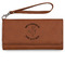 Yoga Dogs Sun Salutations Ladies Wallet - Leather - Rawhide - Front View