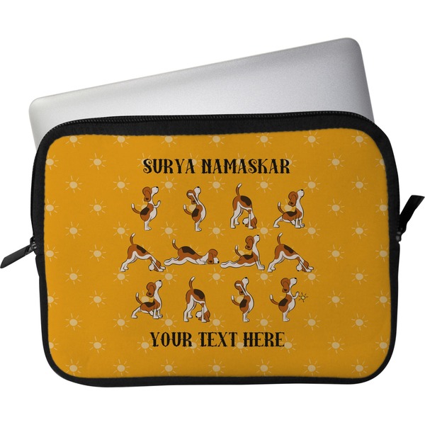 Custom Yoga Dogs Sun Salutations Laptop Sleeve / Case (Personalized)