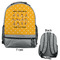 Yoga Dogs Sun Salutations Large Backpack - Gray - Front & Back View