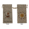 Yoga Dogs Sun Salutations Large Burlap Gift Bag - Front & Back (Personalized)