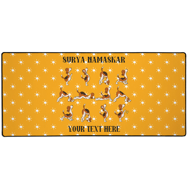 Custom Yoga Dogs Sun Salutations 3XL Gaming Mouse Pad - 35" x 16" (Personalized)