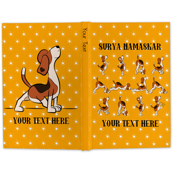 Yoga Dogs Sun Salutations Large Hard Cover Journal - Apvl