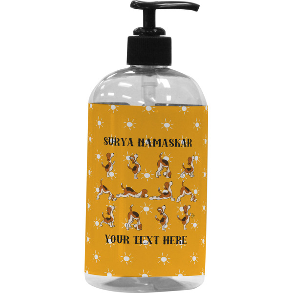 Custom Yoga Dogs Sun Salutations Plastic Soap / Lotion Dispenser (Personalized)